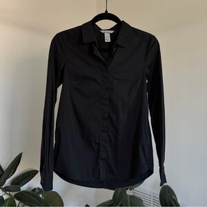 H&M Black Casual Button Down Shirt